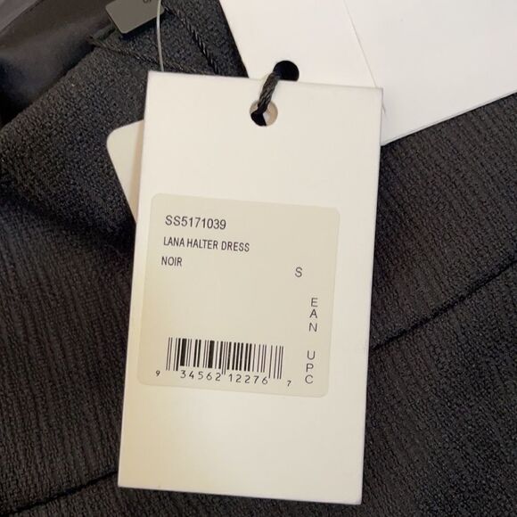 Stylestalker Asymmetrical Black Lana Noir Halter Crepe Dress S - Picture 4 of 14